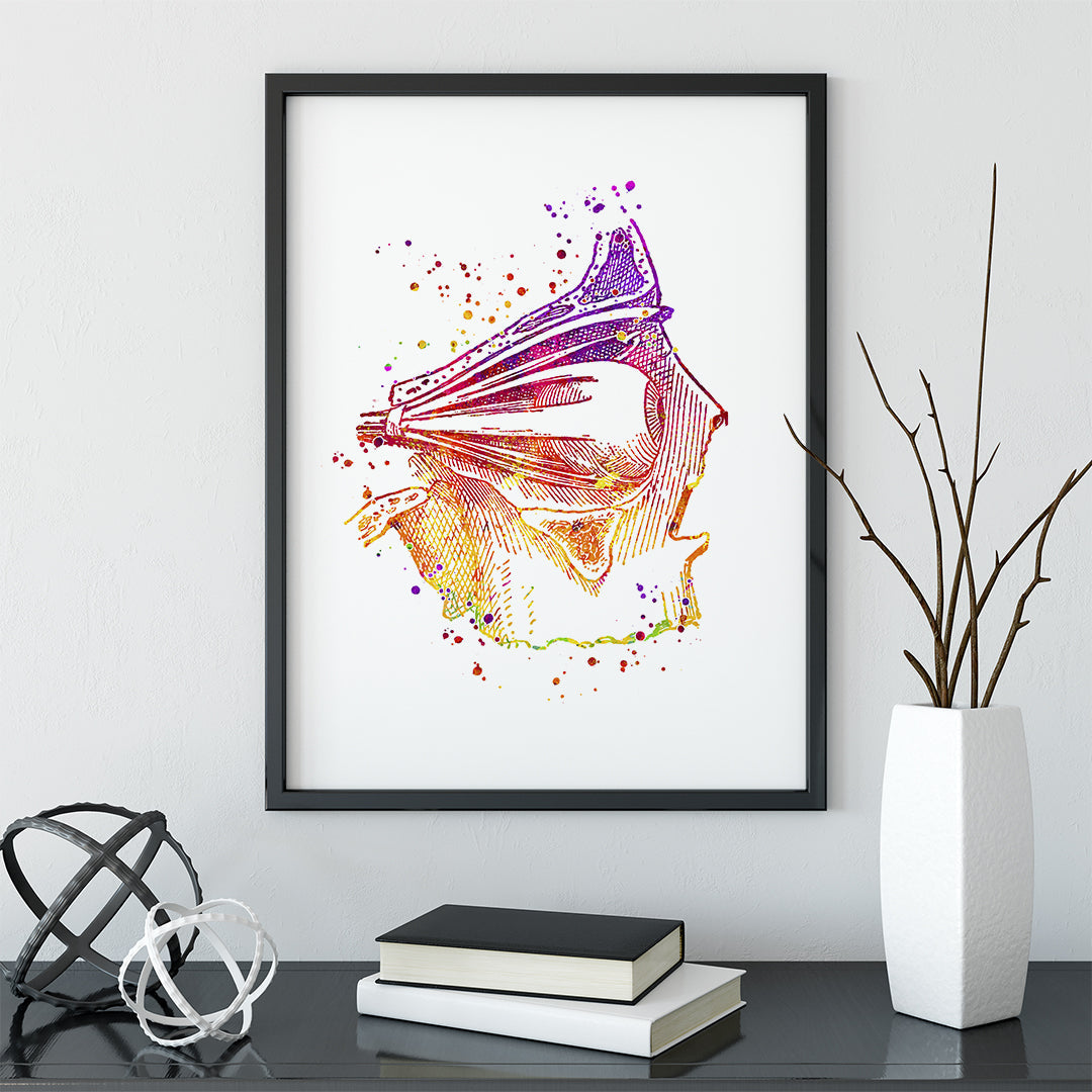 Eye Nerves Anatomical Watercolor Art Print