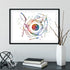 Human Eyeball Anatomy Art Watercolor Print