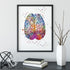 Brain Anatomy Art Print – Watercolor Poster for Medical Office
