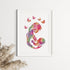 Mother and Baby Breastfeeding Silhouette Watercolor Art Print