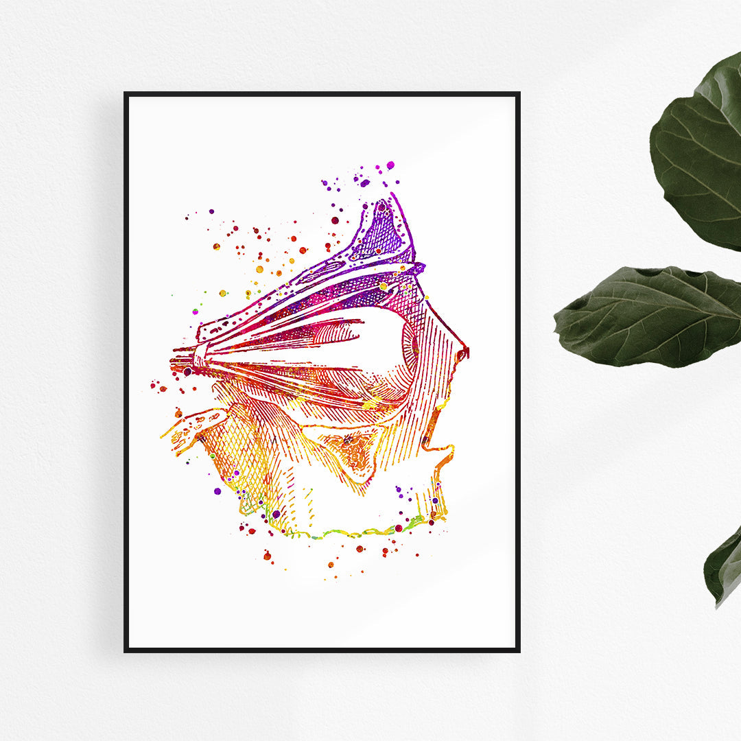 Eye Nerves Anatomical Watercolor Art Print