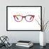 Eyeglasses Watercolor Print Optician Office Decor