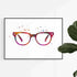 Eyeglasses Watercolor Print Optician Office Decor