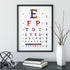 Eyes Test Chart Colorful Watercolor Print Optomety Art