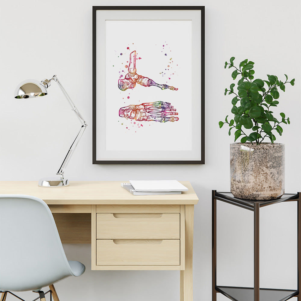 Foot and Ankle Watercolor Art Print