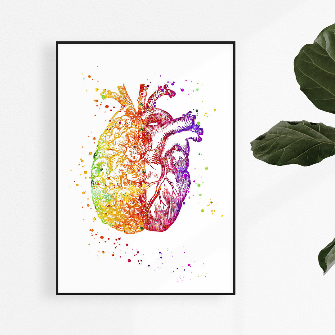 Heart and Brain Connection Art Print