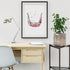 Hyoid Bone Anatomy Art Watercolor Print
