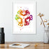 Insulin Molecule Watercolor Print Endocrinology Art