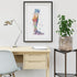 Human Lower Leg, Calf Muscles, Anatomy Art Watercolor Print