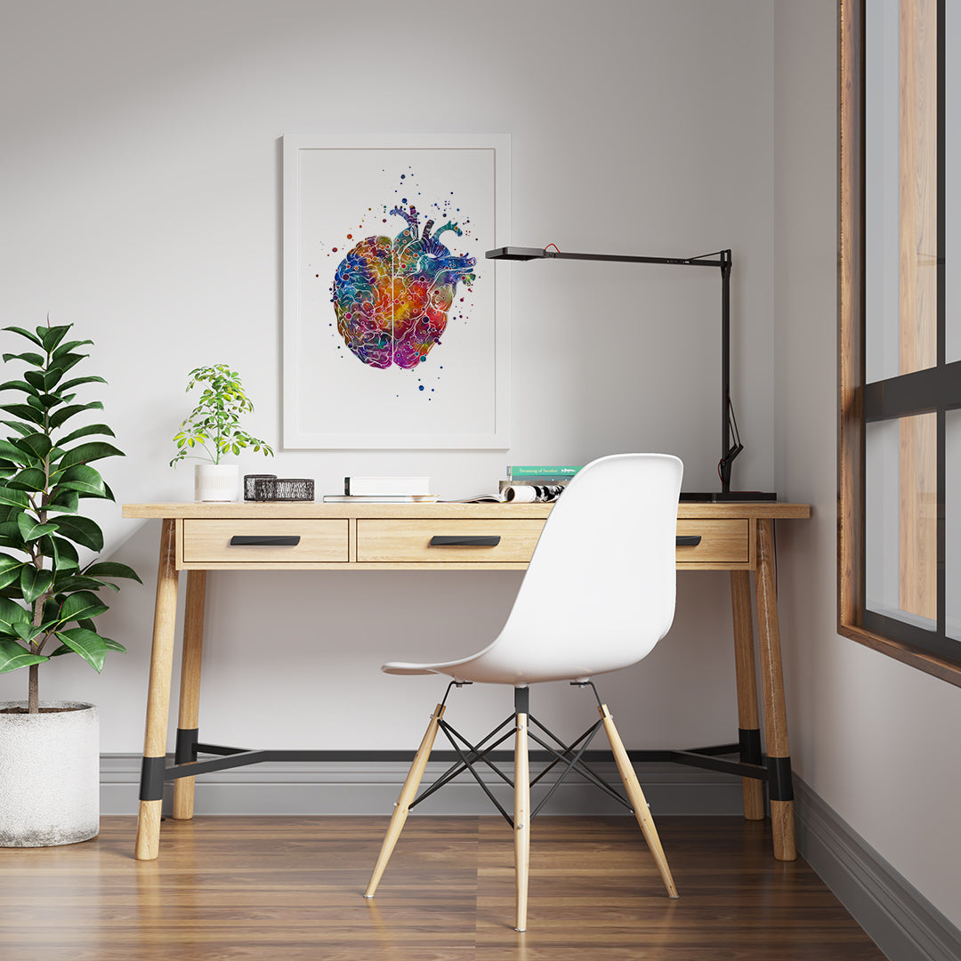 Brain And Heart Concept Art Print