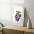 Heart splash art print Cardiologist Office Decor