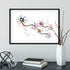 Connexion Of Neurons Nerve Impulse Watercolor Print