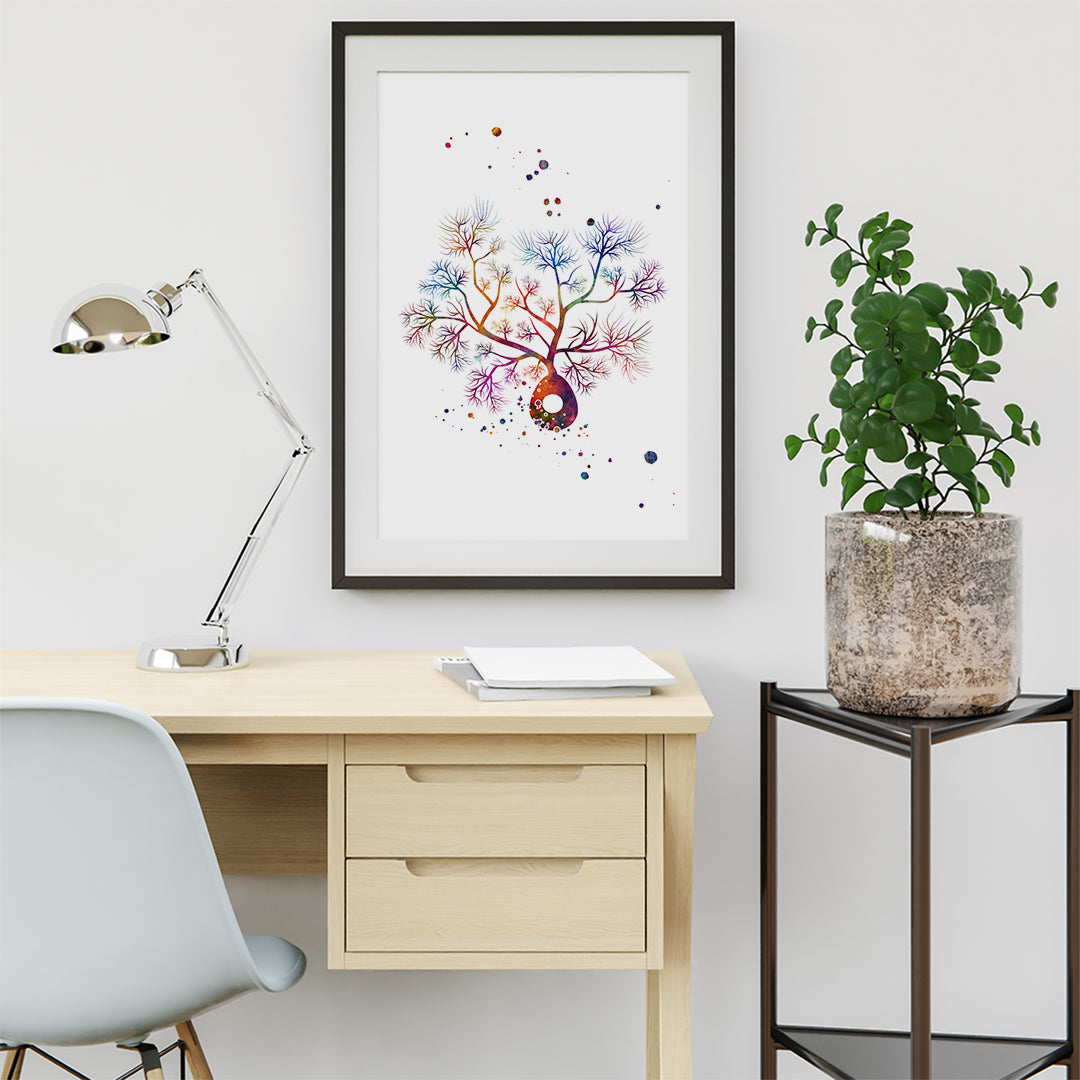 Purkinje Neuron Print - Neurologist Wall Art for Office