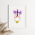 Anatomical Urology Illustration - Urinary Tract Watercolor Print