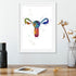 Uterus Anatomy Art Colorful Watercolor Print