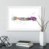 Hand and Arm Muscles Human Anatomy Art Watercolor Print