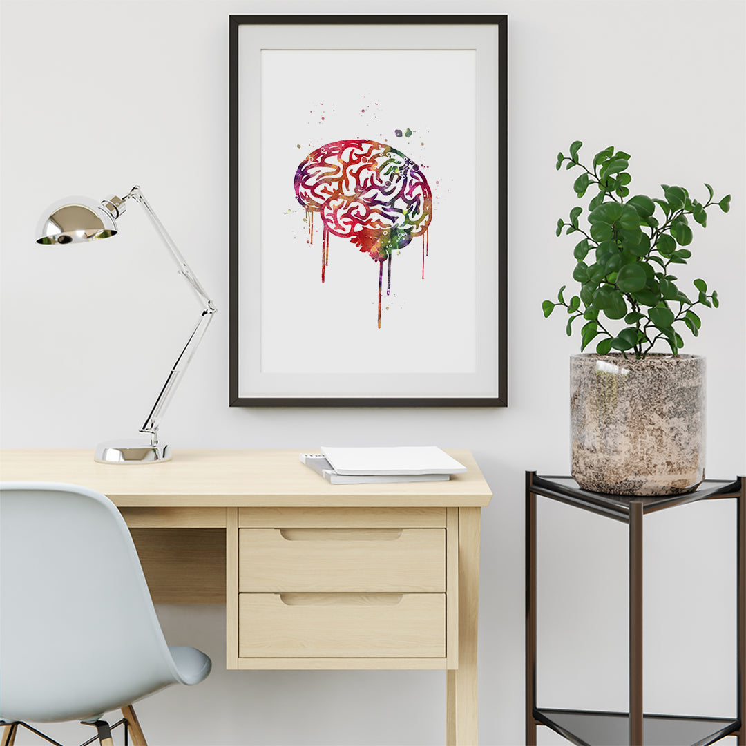 Brain Art Print - Clinic Wall Decor
