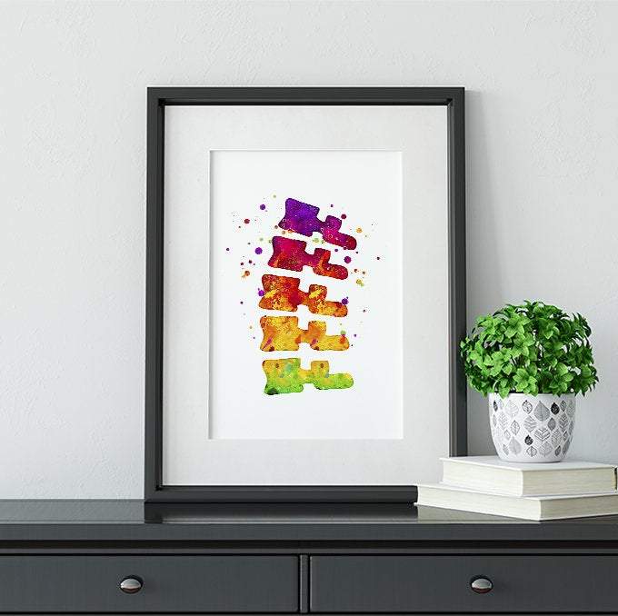 Vertebrae Bones Vibrant Artwork for Chiropractic Clinic Decor