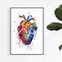 Heart splash art print Cardiologist Office Decor