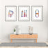 Dental Hygienist Gift – Set of 3 Colorful Prints