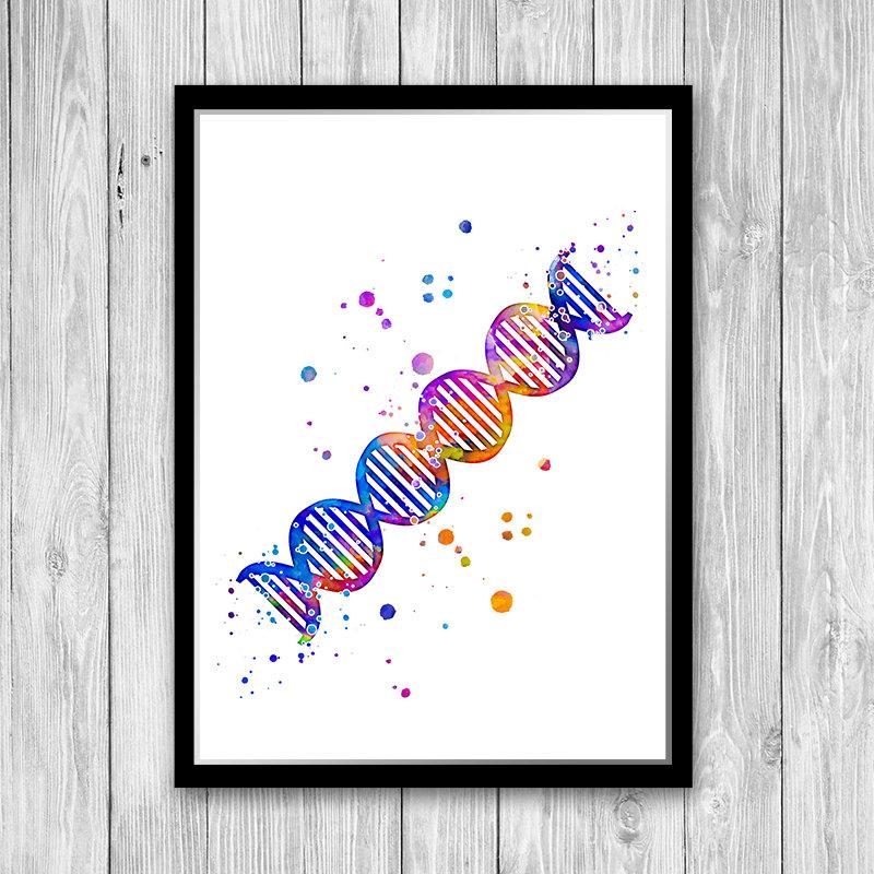 DNA Art Print Science Decor