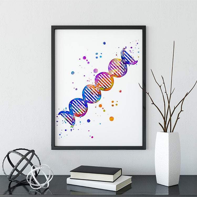 DNA Art Print Science Decor