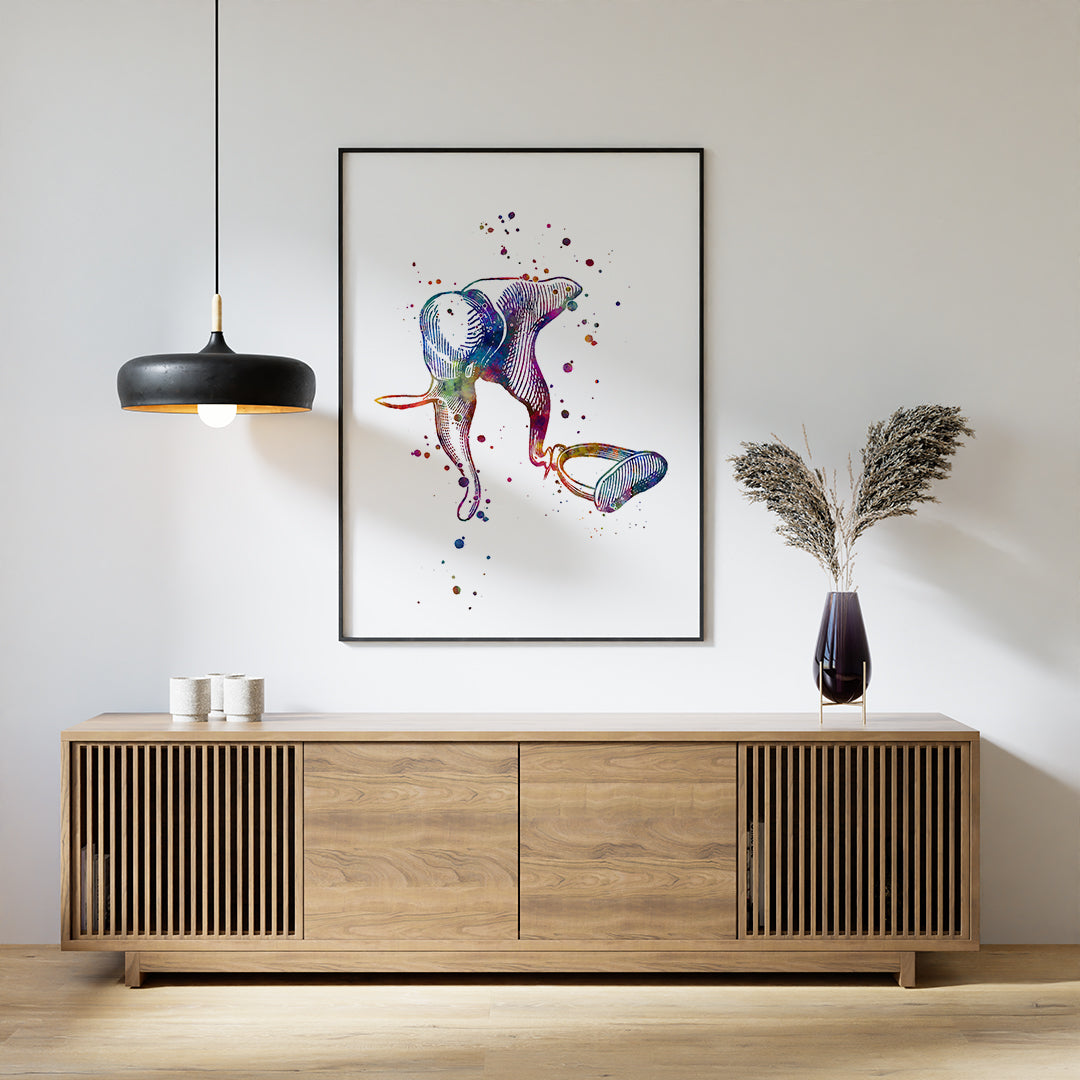 Ossicles Human Ear Anatomy Watercolor Art Print
