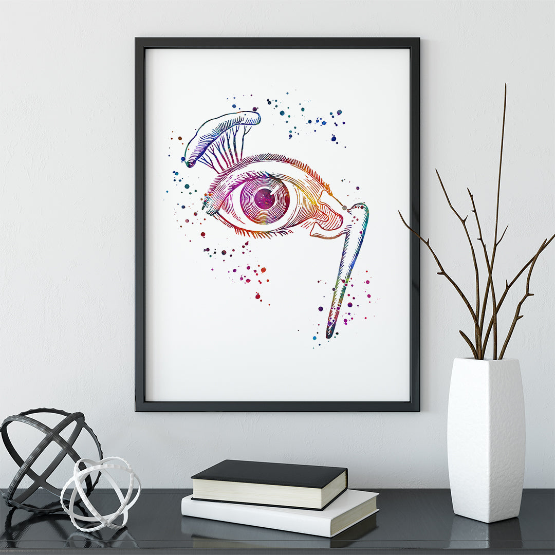 Ophthalmology Art Eye Anatomy Watercolor Print