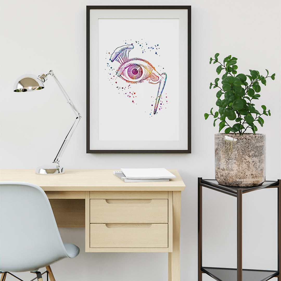 Ophthalmology Art Eye Anatomy Watercolor Print