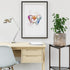 Female Pelvis Anatomy Art Watercolor Print