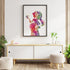 Pregnant Woman Silhouette Watercolor Art Print