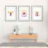 Male and Female Reproductive System Fertilization - Set of 3 Prints