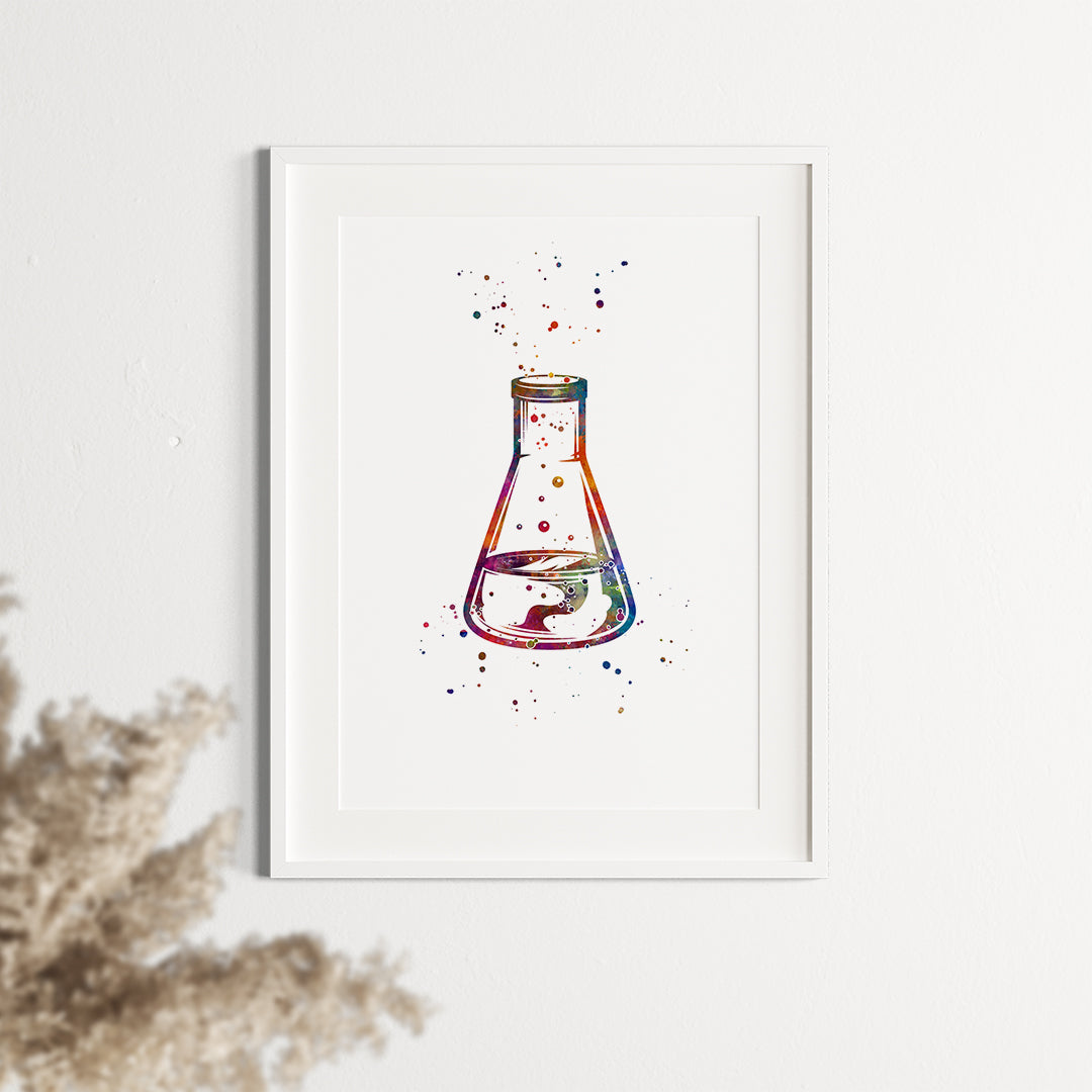 Chemistry Wall Art - Erlenmeyer Flask Print