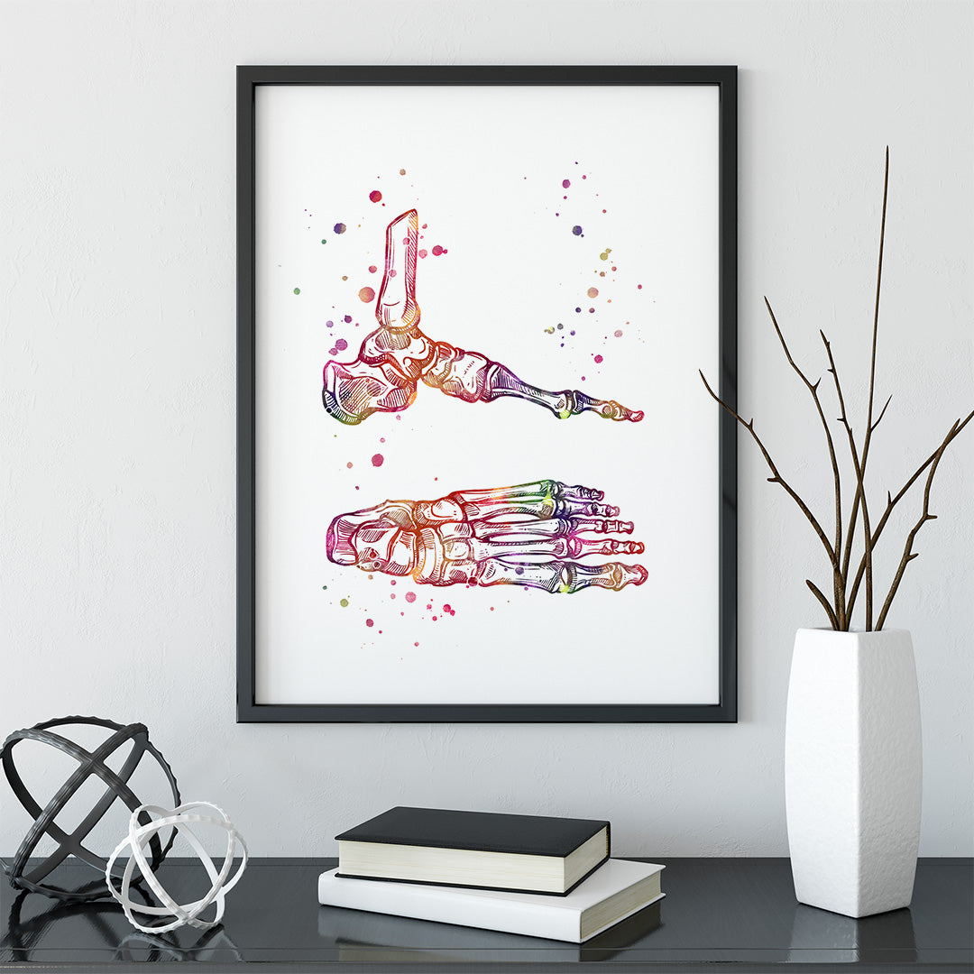 Foot and Ankle Watercolor Art Print