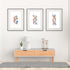 DNA Art Set of 3 Watercolor Prints - A B and Z Forms