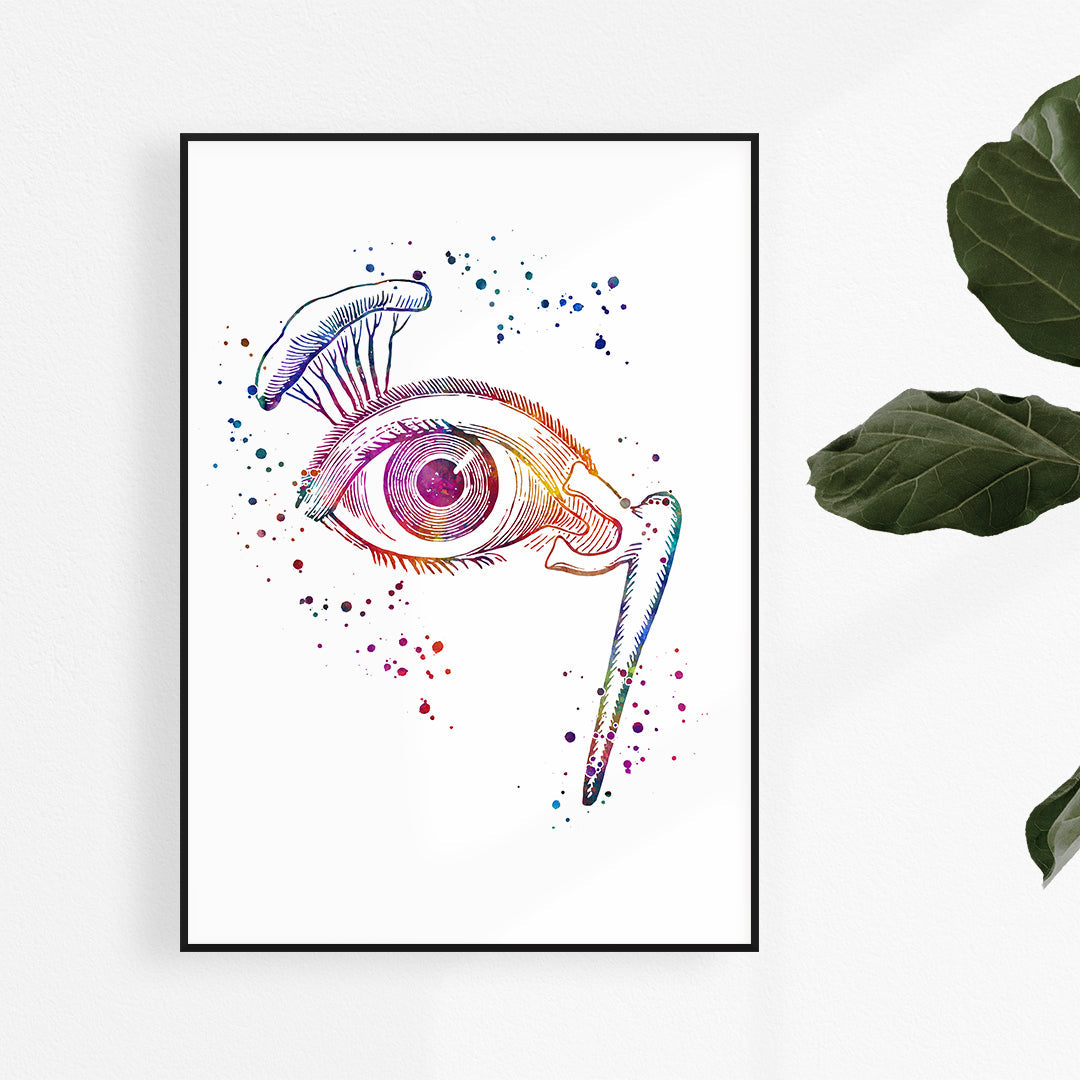 Ophthalmology Art Eye Anatomy Watercolor Print