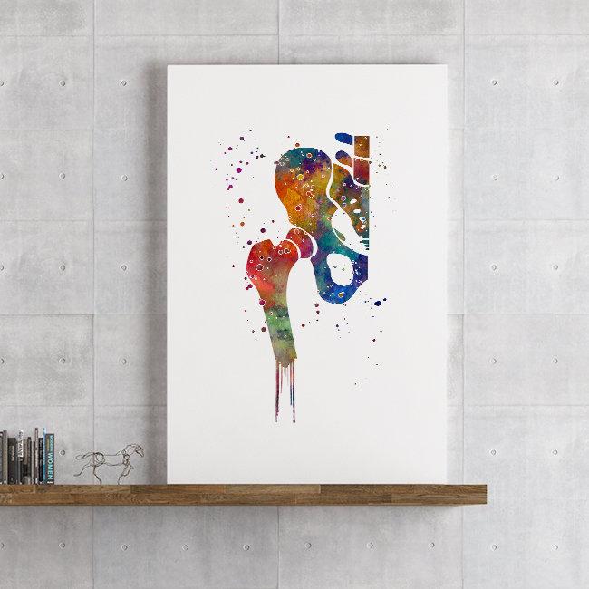 Hip Joint Knee and Shoulder Watercolor Prints Set of 3