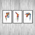 Hip Joint Knee and Shoulder Watercolor Prints Set of 3