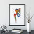 Hip Joint Pelvis and Femur Anatomy Watercolor Art Print