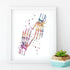 Human Palm Bones Anatomy Art Watercolor Print