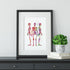 Human Skeletons Watercolor Print