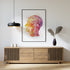 Human Head Longitudinal Section Watercolor Print