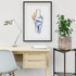 Human Knee Anatomy Art Watercolor Print