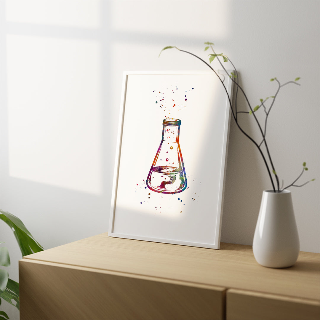 Chemistry Wall Art - Erlenmeyer Flask Print