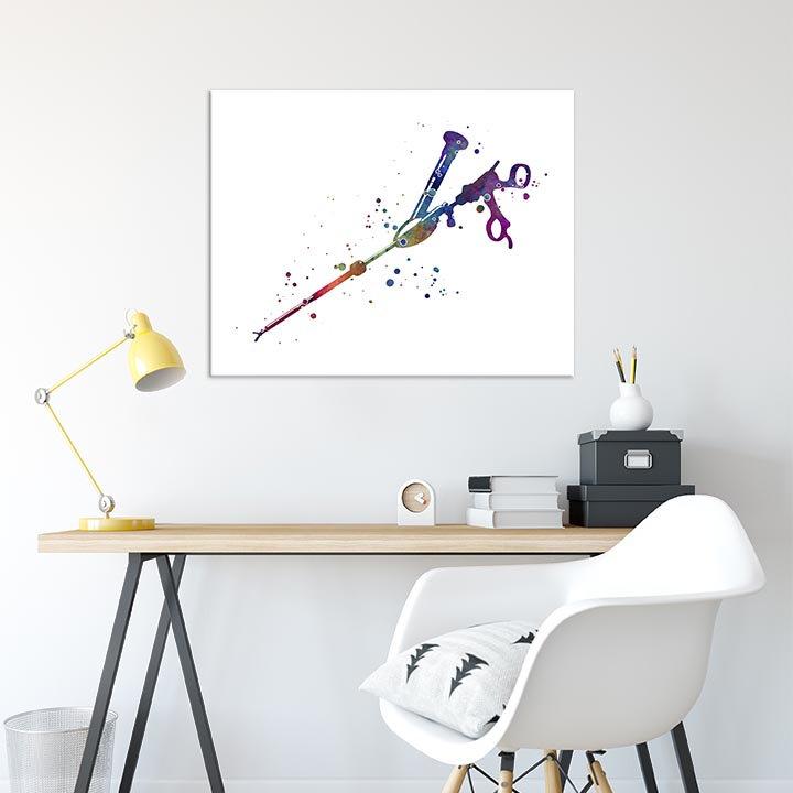 Laparoscope Watercolor Print