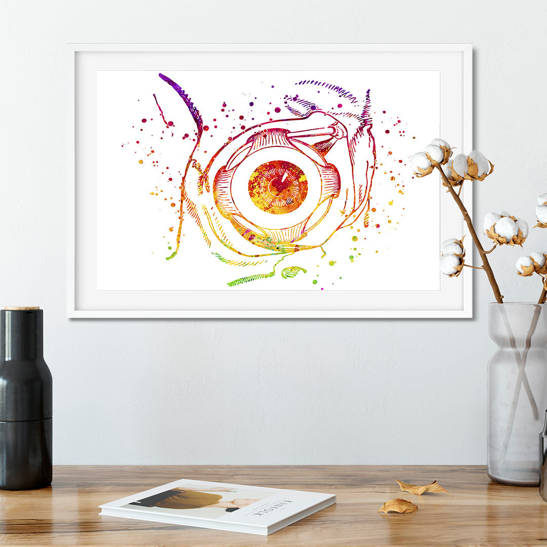 Human Eyeball Anatomy Art Medical Poster