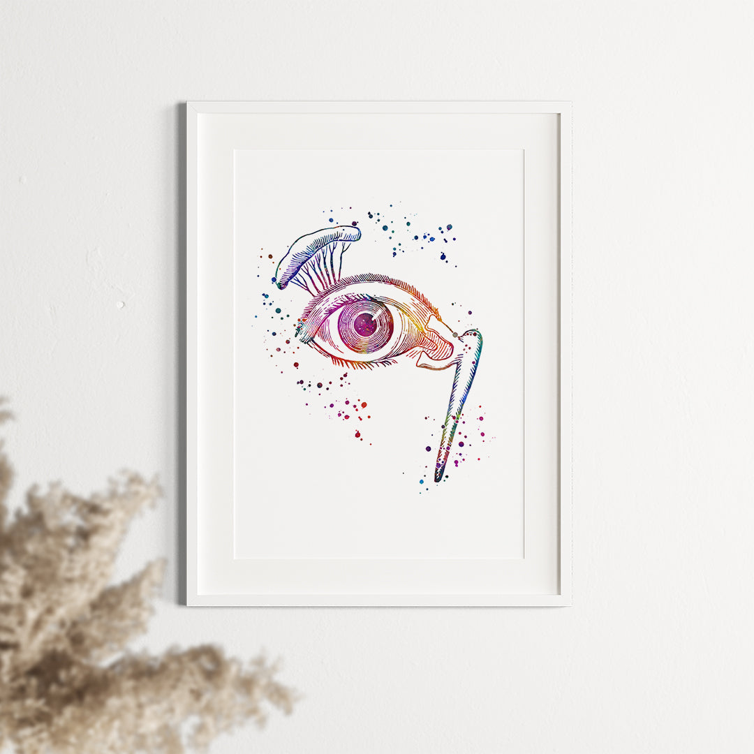 Ophthalmology Art Eye Anatomy Watercolor Print