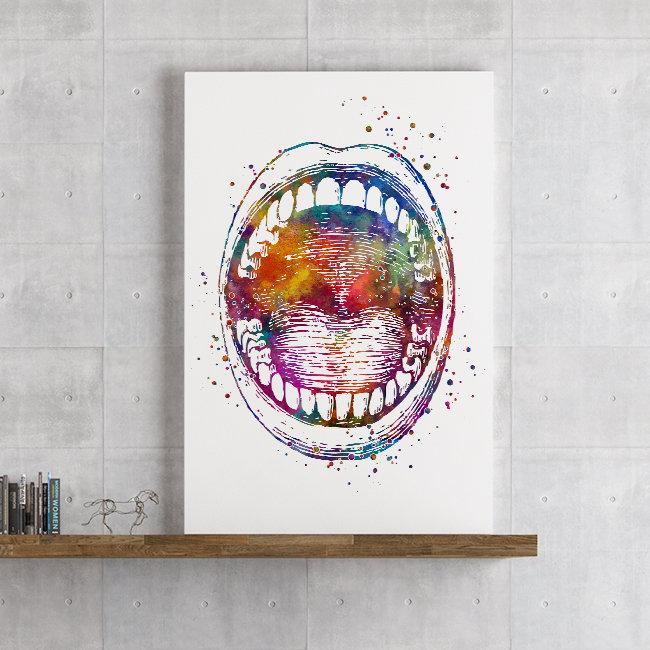 Open Mouth Oral Cavity Wall Art – ENT & Speech Therapy Decor