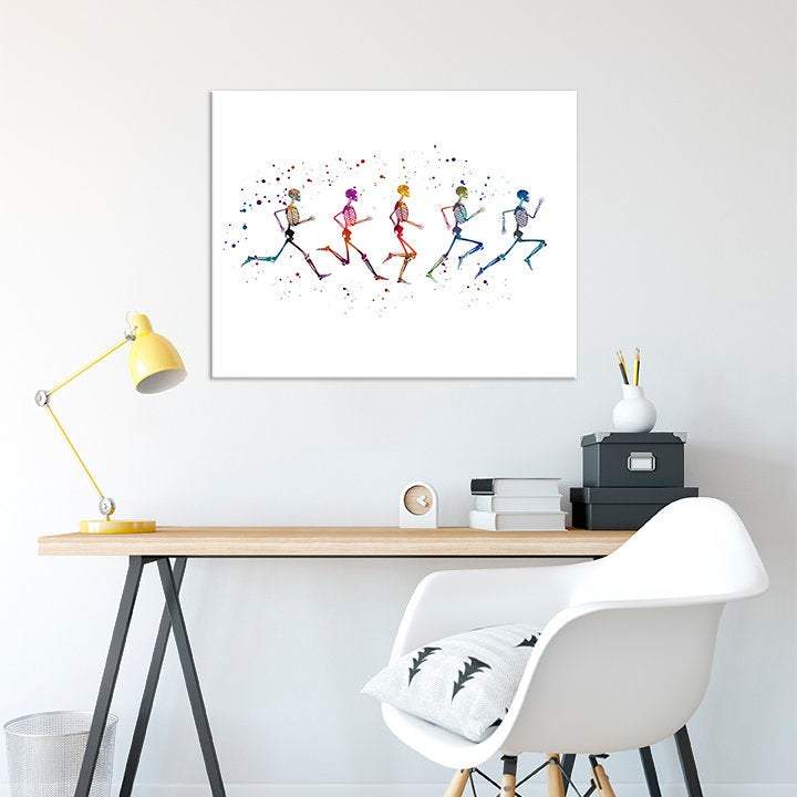 Running Phases Watercolor Print Physical Therapy Poster