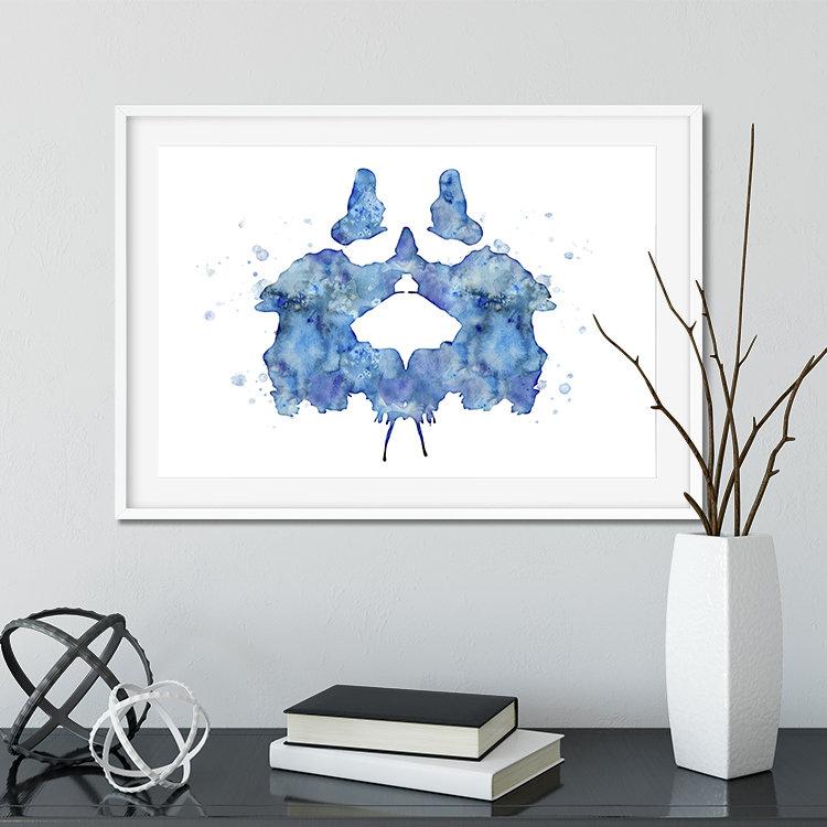 Set of 4 rorschach art prints